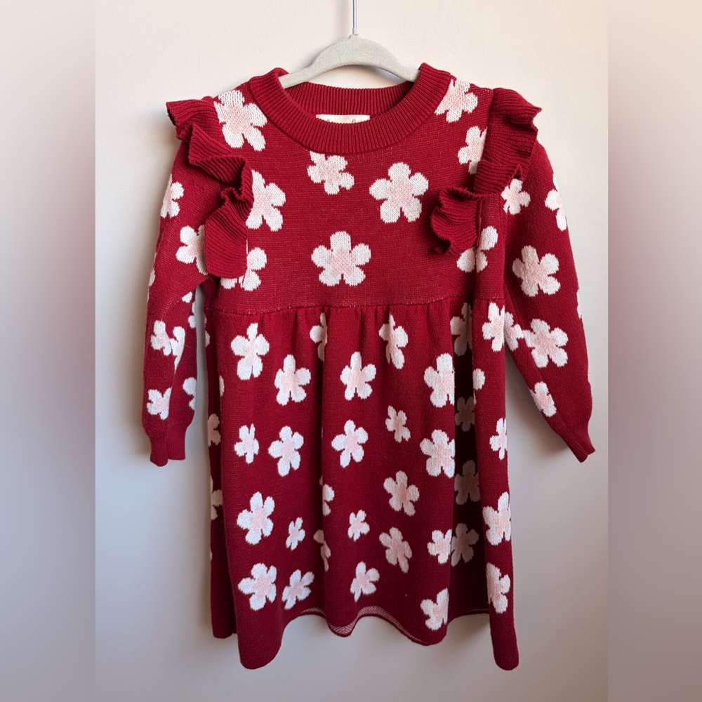 Blossom & Pear Floral Red Kids Dress